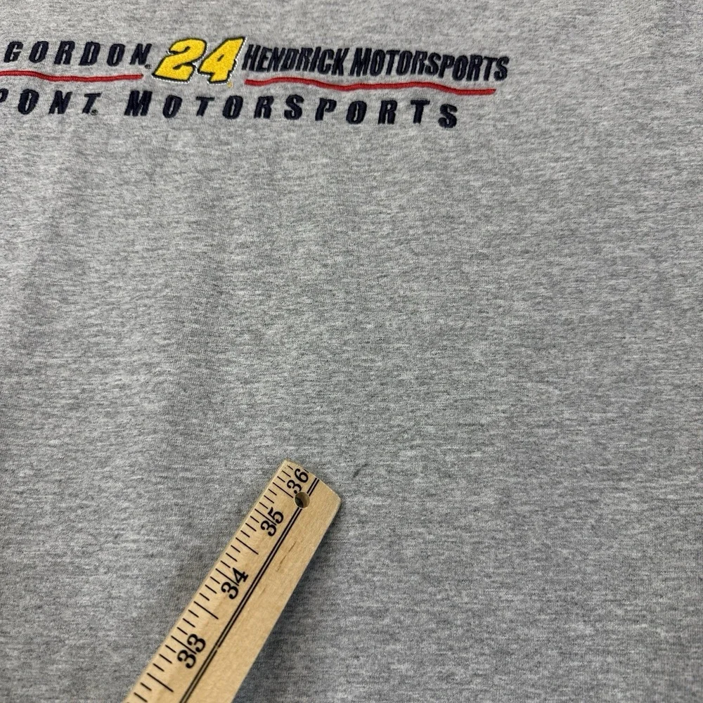 Chase Authentics Shirt Mens Large Gray Jeff Gordon 24 NASCAR Racing Y2K